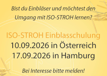 ISO-STROH Einblasschulungen: Für Einbläser, die den Umgang mit ISO-STROH lernen möchten.